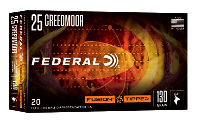 Federal Premium Fusion 25 Creedmoor 130 Grain Tipped Soft Point (20 Rounds)