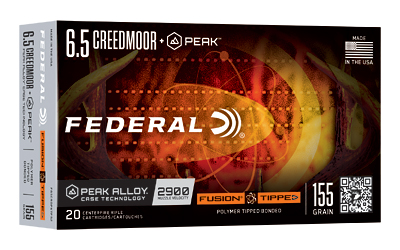 Federal Fusion Tipped Peak 6.5 Creedmoor 155 gr Polymer Tipped Ammunition