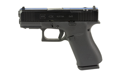 GLOCK 43X 9MM 10R MOS FS THIN BLU LN