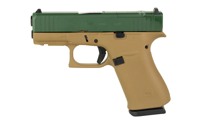 GLOCK 43X 9MM 10 MOS TAN/GRN SLIDE