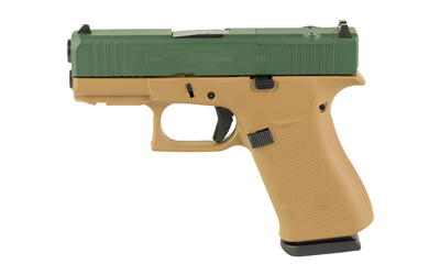 GLOCK 43X 9MM 10 MOS TAN/GRN SLIDE