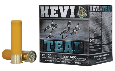 HEVI TEAL 20GA 3" #6 25/250
