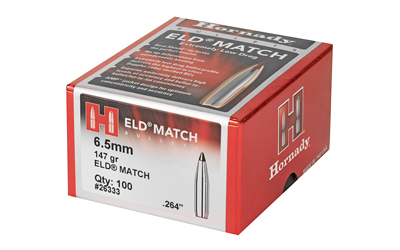 HRNDY ELD-M 6.5MM .264 147GR 100CT