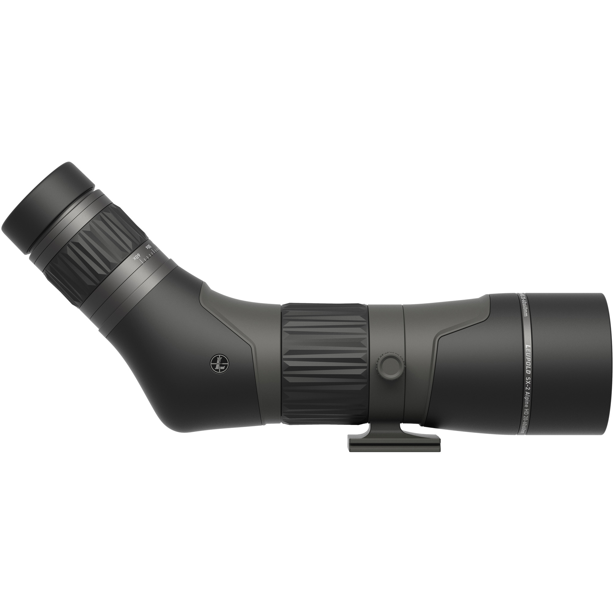 Leupold SX-2 Alpine HD Gen2, Angled Spotting Scope, 20-60X Magnification, 60mm Objective, Shadow Gray 185683