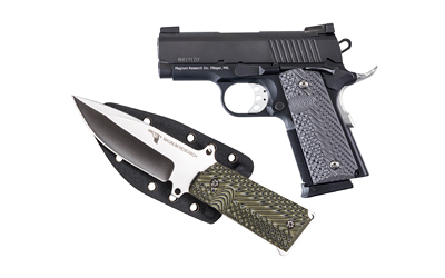 DE 1911 45ACP 3" 6RD BLK FS W/ KNIFE