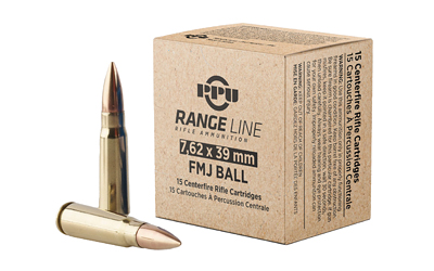 PPU RangeLine 7.62x39 123gr FMJ 15-Round Box - image 1 of 5