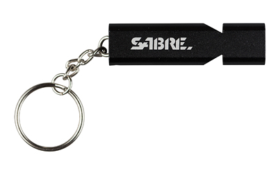 SABRE WHISTLE W/LANYARD BLACK