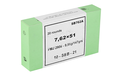 S&B 762X51 147GR FMJ 20/600