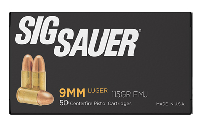 SIG AMMO 9MM 115GR FMJ 50/500