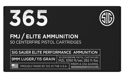 SIG AMMO 9MM 115GR FMJ 50/1000