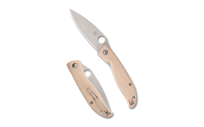 SPYDERCO MANTRA 4 G-10 3.34" WHT/SLV
