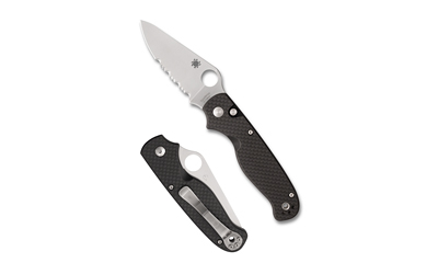 SPYDERCO BUTTONUP CF PS 3.27" BK/SLV