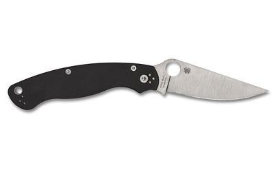 SPYDERCO MILITARY 2 4" BLK/SLV LEFT