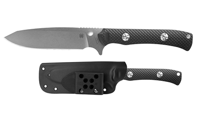 SPYDERCO SKOLI 4.68" BLK/SLV SHEATH