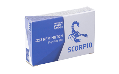 SCORPIO AMMO 223REM 55GR FMJ 20/1000
