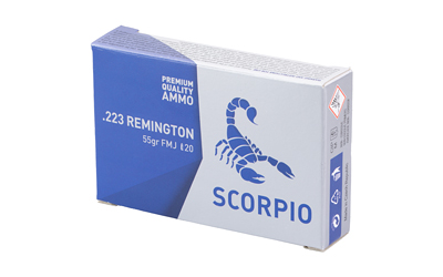 SCORPIO AMMO 223REM 55GR FMJ 20/1000