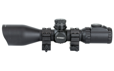 UTG 3-12X44 SWAT CMPCT MDOT W/RINGS