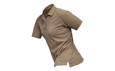 VERTX COLDBLACK WMN S/S POLO TAN LRG