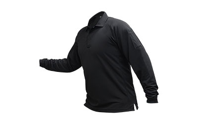 VERTX COLDBLACK L/S POLO BLK 2XL
