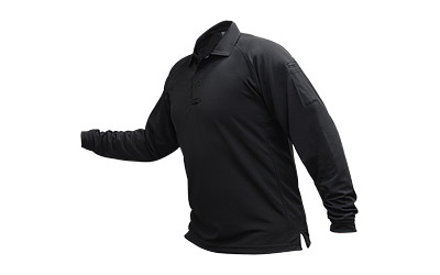 VERTX COLDBLACK L/S POLO BLK MED