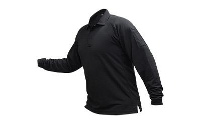 VERTX COLDBLACK L/S POLO BLK XS