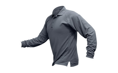 VERTX COLDBLACK L/S POLO GRY SM