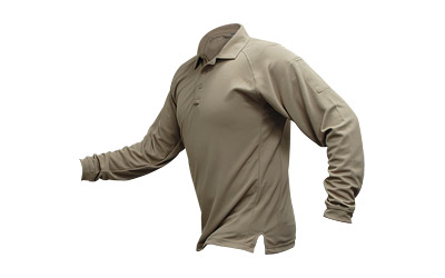 VERTX COLDBLACK L/S POLO TAN SM