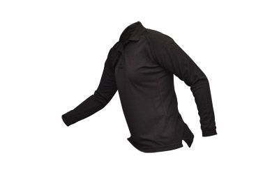 VERTX COLDBLACK WMN L/S POLO BLK XS