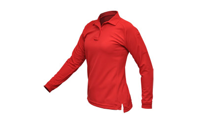 VERTX COLDBLACK WMN L/S POLO RED XL