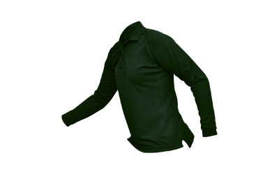 VERTX COLDBLACK WMN L/S POLO GRN LRG