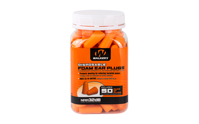 WALKER'S FOAM EAR PLUGS 50PK JAR