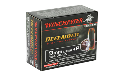 WIN DEFENDER 9MM+P 124GR JHP 20/200