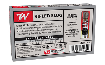 WIN SPRX 12GA 2.75" 1OZ RIFLED 5/250